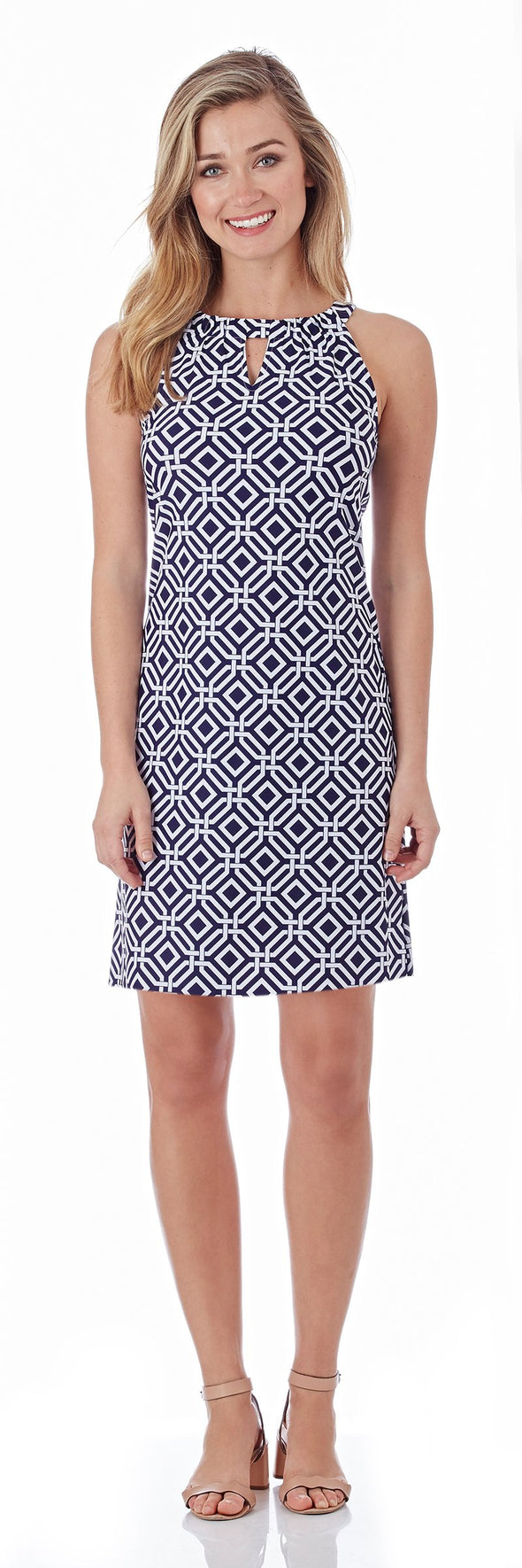 Jude Connally Lisa Dress In Grand Links Navy