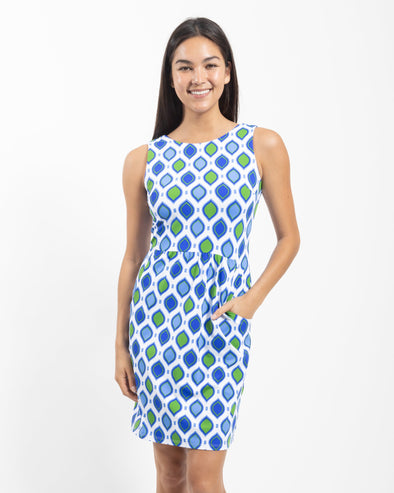 Jude Connally Mary Pat Dress - Stained Glass Cobalt