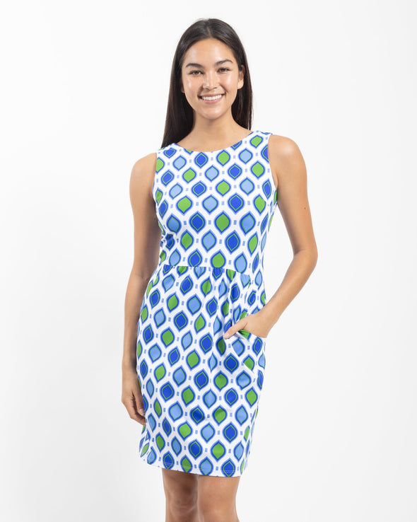 Jude Connally Mary Pat Dress - Stained Glass Cobalt