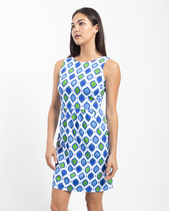 Jude Connally Mary Pat Dress - Stained Glass Cobalt