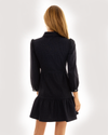 Back view of Jude Connally Henley Dress in Denim Navy