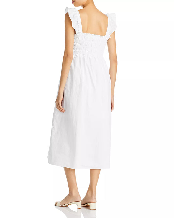 Back view of the French Connection Isla Dress - Linen White