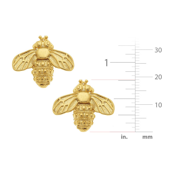 Size of the The Susan Shaw Gold Bee Stud Earrings