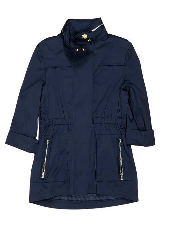 Flat view of the Ciao Milano Tess Anorak Jacket in Navy