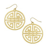 Flat view of Susan Shaw Gold Medallion Earrings