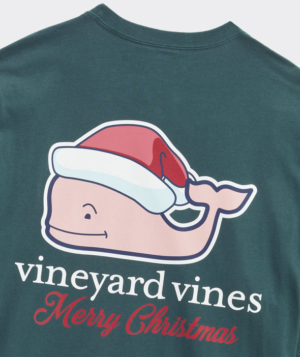 Vineyard Vines Christmas Whale Tee - Deep Juniper