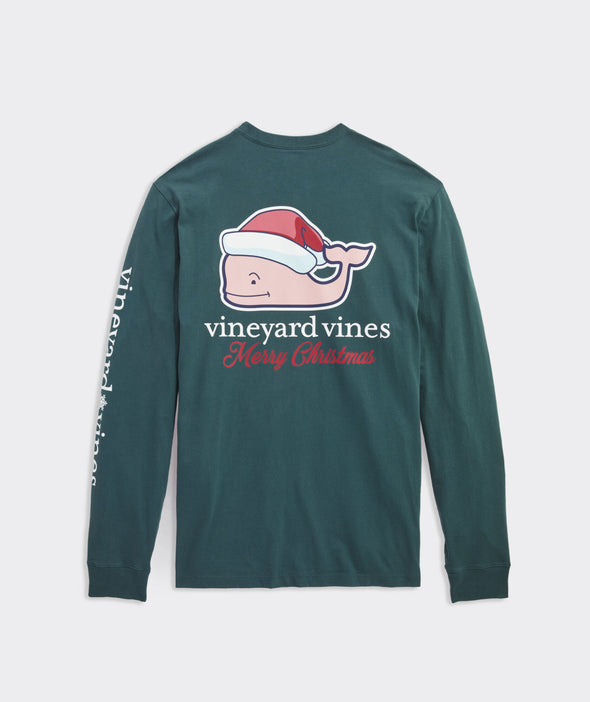 Vineyard Vines Christmas Whale Tee - Deep Juniper
