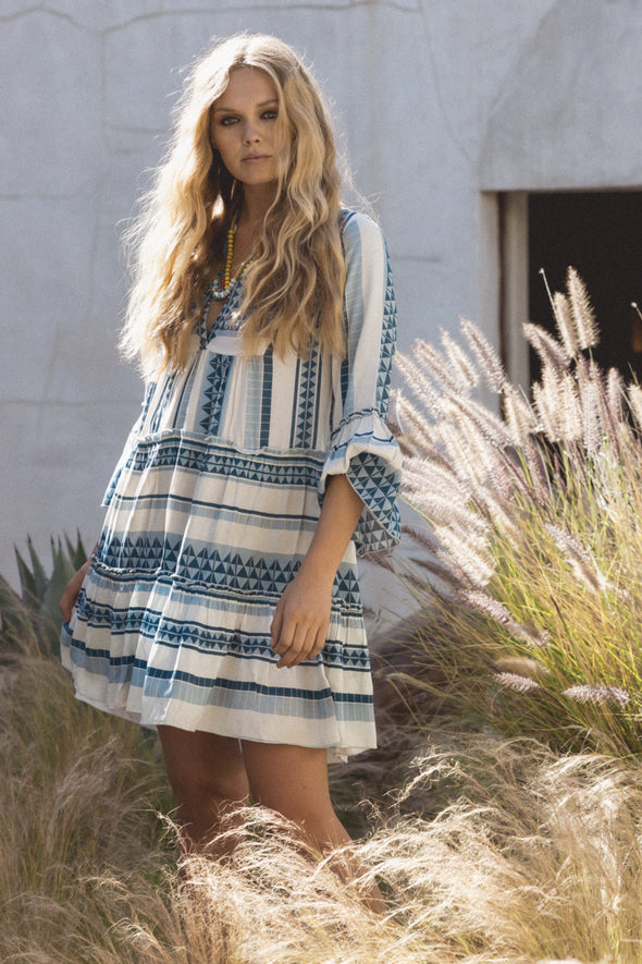 Outdoor model in the Mykonos Dress