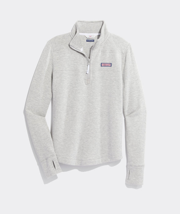 Vineyard Vines Dreamcloth Half Zip - Light Grey Heather