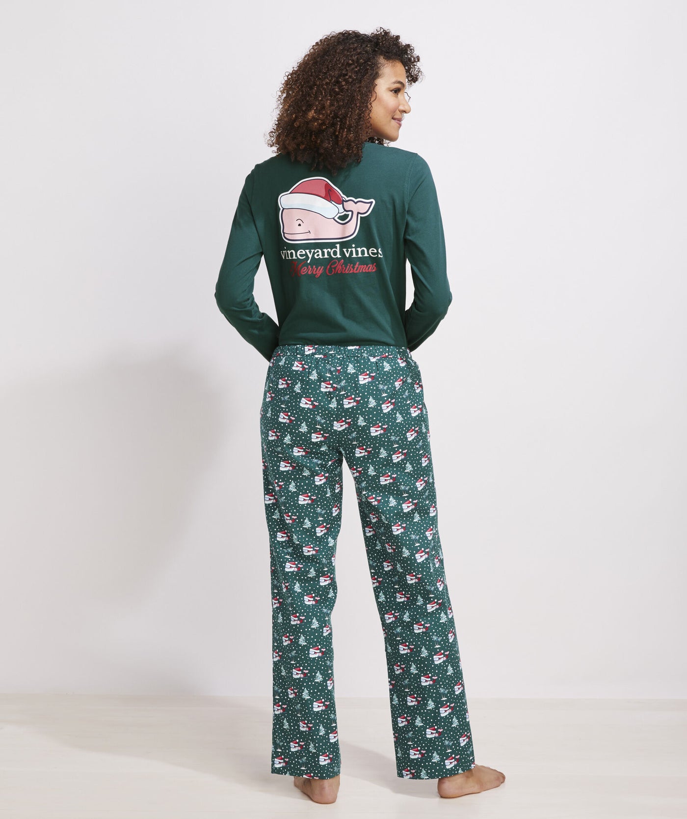 Vineyard Vines Lounge Pant Skis And Trees Green THE LUCKY KNOT