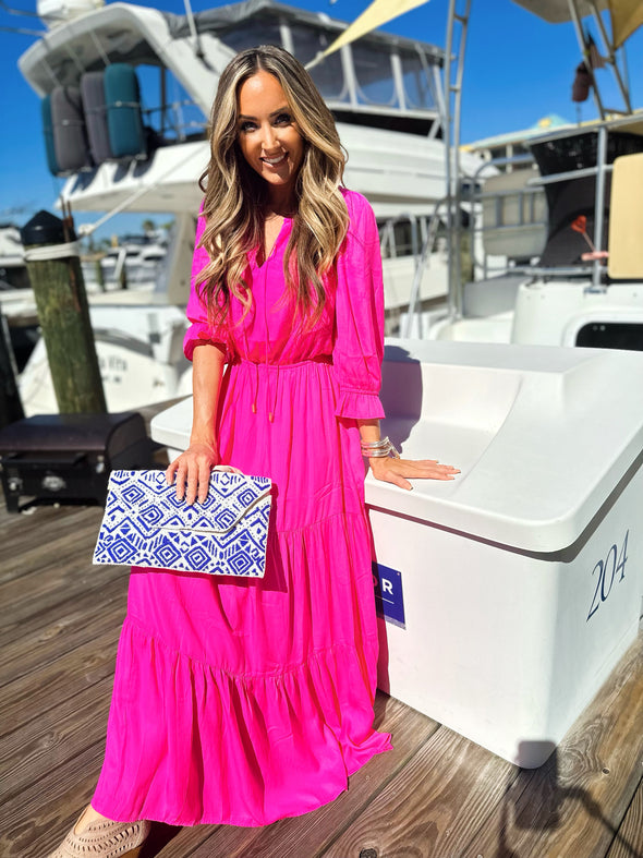 Mykonos Beaded Clutch
