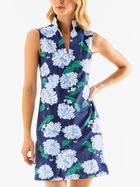 Mahi Gold Schooner Dress - Hydrangea Walk - Regatta