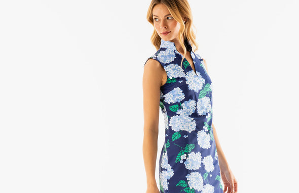 Mahi Gold Schooner Dress - Hydrangea Walk - Regatta