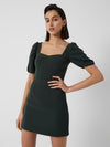 Front view of the French Connection Bridget Dress - Laurel Green