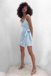 Full body view of the French Connection Amalie Dress - Light Dream Blue