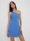Front view of the French Connection Bella Dress - Chalk Blue