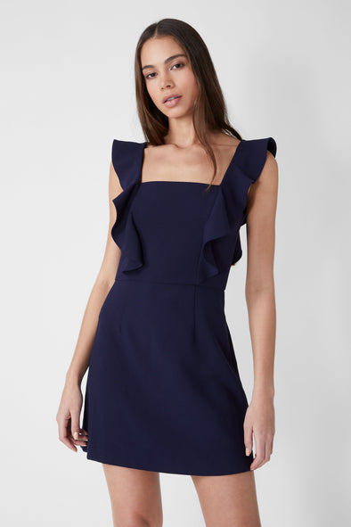 Front view of French Connection Chelsea Dress - Duchess Blue