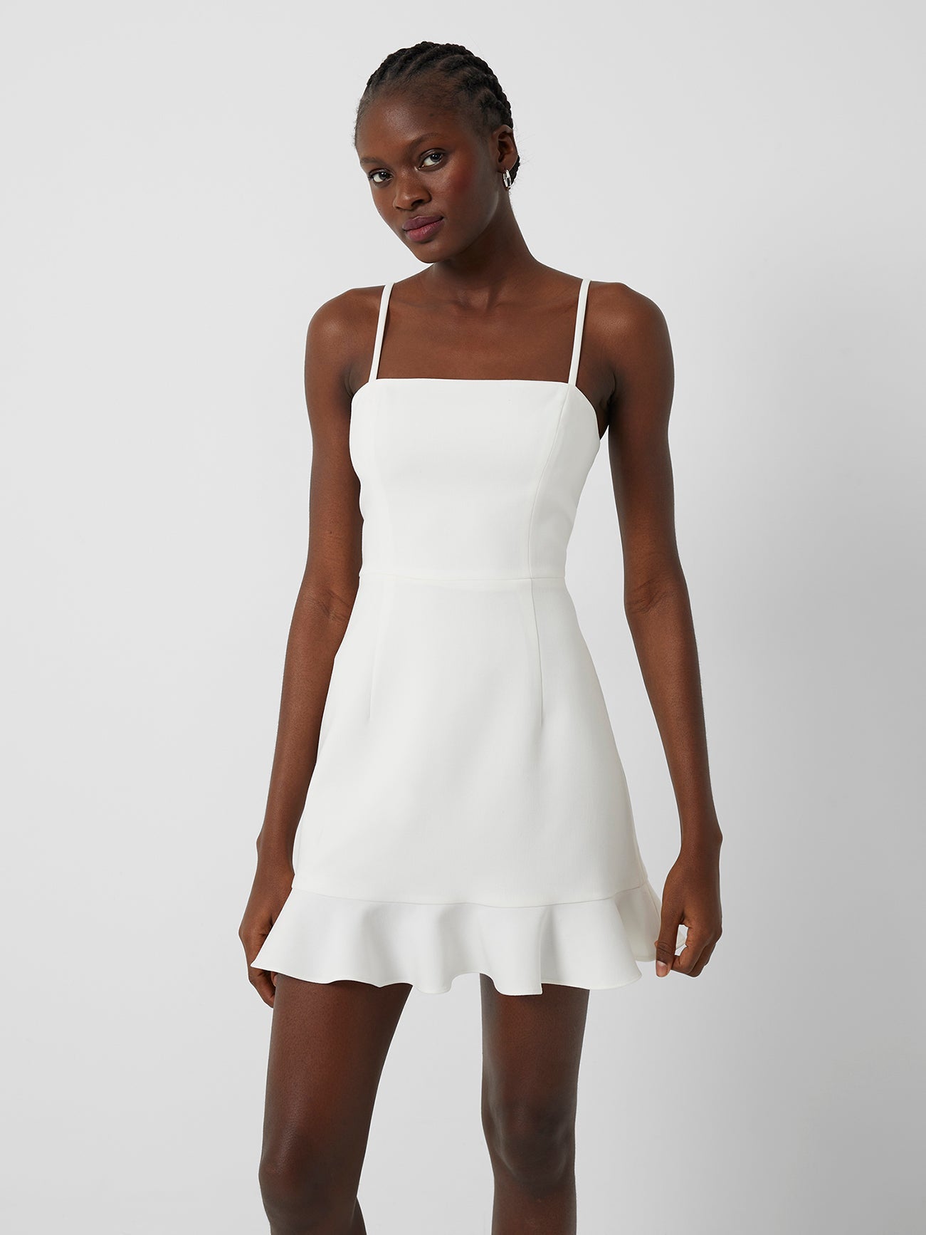 Whisper Frill Hem Dress | French Connection | Dresses | White | 6 Whisper Frill Hem Dress | French Connection | Dresses | White | 6