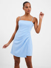 Full body view of the French Connection Georgia Dress - Placid Blue