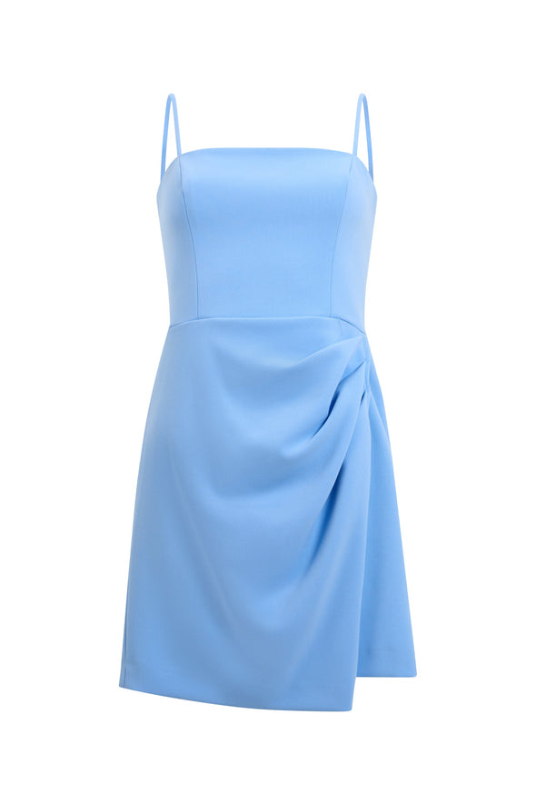 Flat view of the French Connection Georgia Dress - Placid Blue