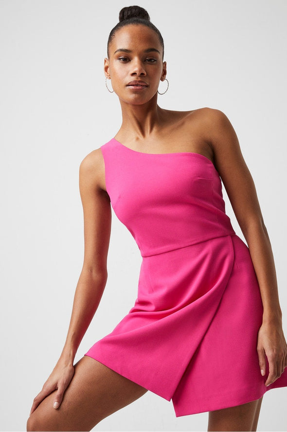 Front view of the French Connection Bella Dress - Wild Rosa