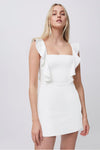 Front view of the French Connection Chelsea Dress - Summer White
