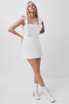 Full body view of the French Connection Chelsea Dress - Summer White