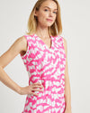 Cropped front view of Jude Connally Annabelle Dress - Butterfly Wings Spring Pink