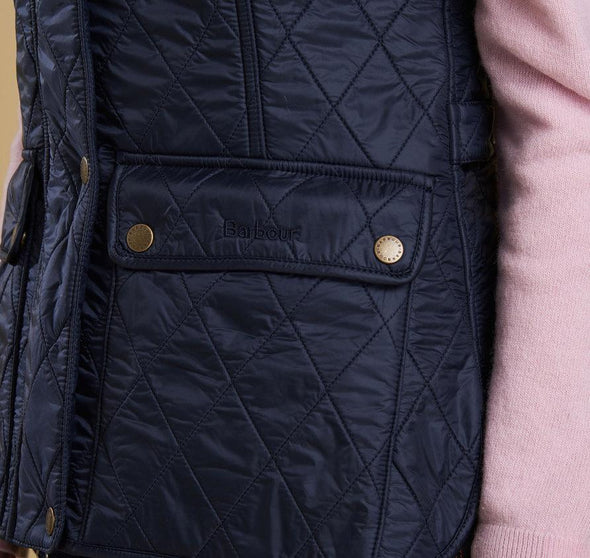 Pocket of the Barbour Wray Gilet Vest - Navy