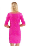 Back view of Gretchen Scott Rocket Girl Dress in Pink/Gold
