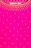 Close up view of Gretchen Scott Rocket Girl Dress in Pink/Gold