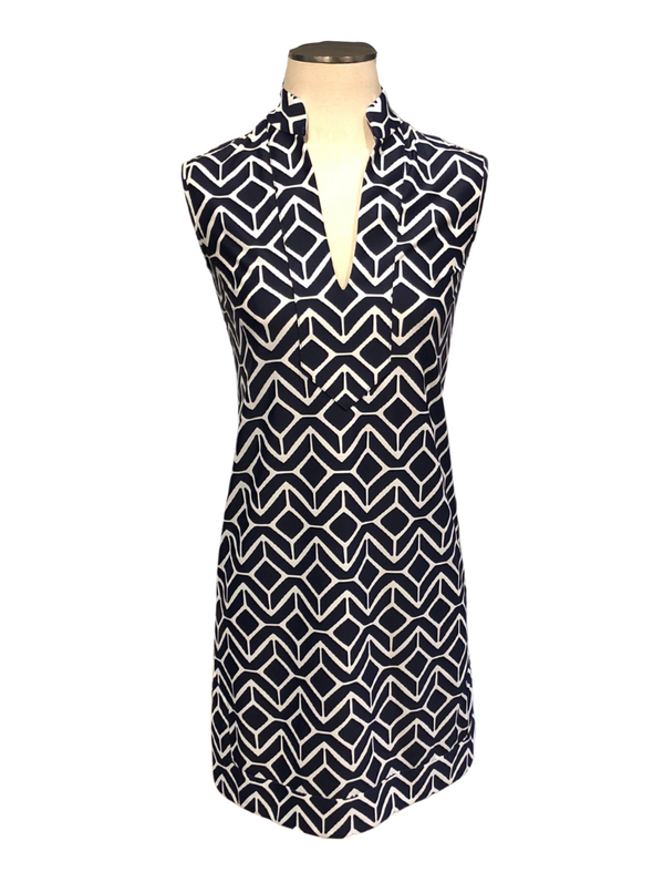 Jude Connally Kristen Dress - Sail Geo Navy