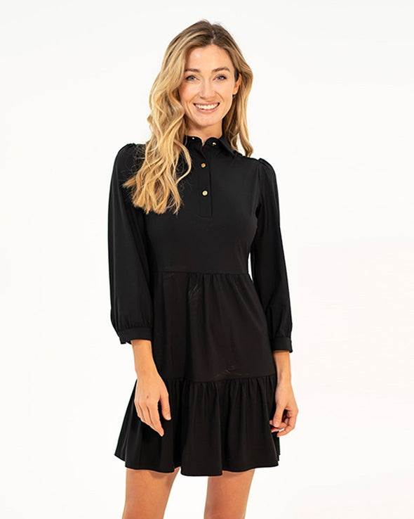 Jude Connally Henley Dress - Black