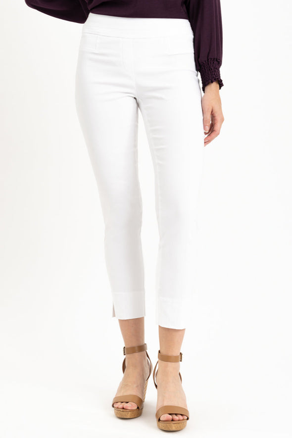 Front view of Renuar Ankle Pants White