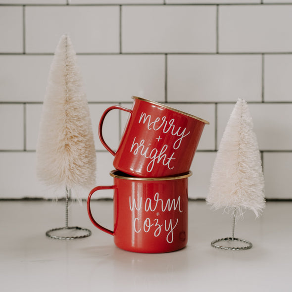Merry & Bright Campfire Coffee Mug - Red