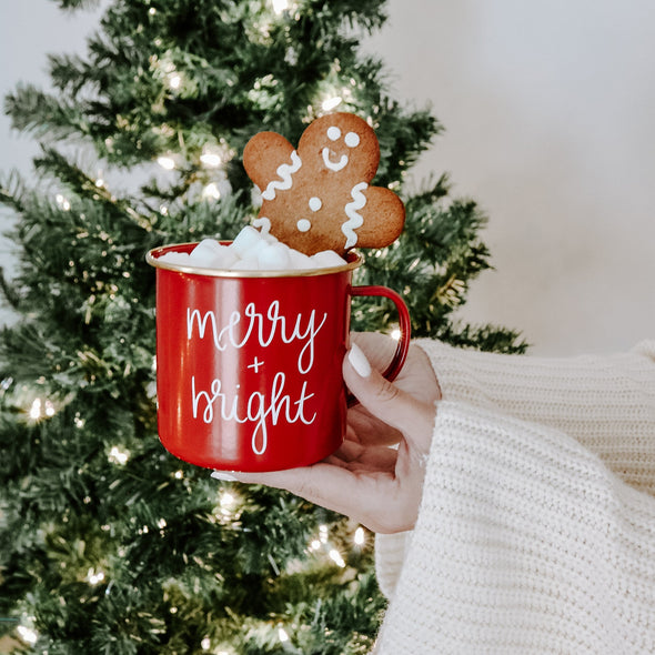 Merry & Bright Campfire Coffee Mug - Red