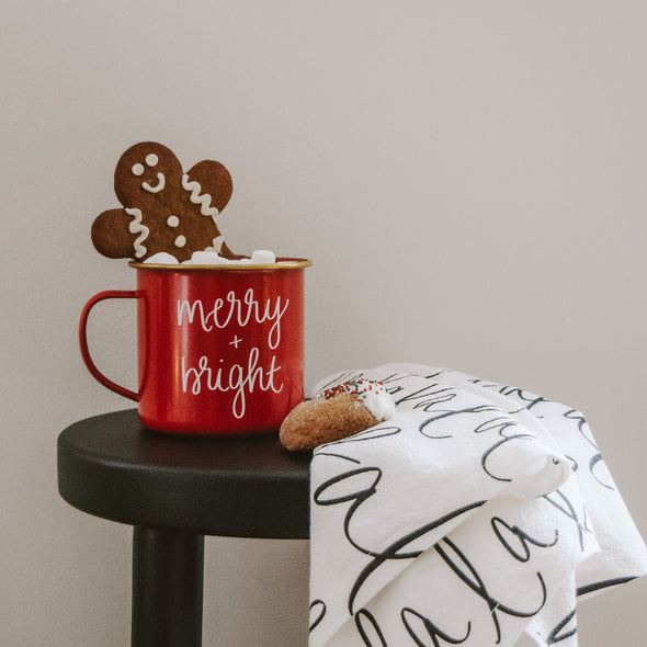 Merry & Bright Campfire Coffee Mug - Red