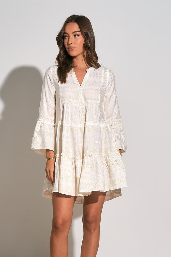 Elan Sedona Dress - White/Gold