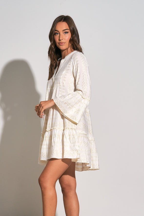 Elan Sedona Dress - White/Gold