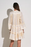 Back view of the Elan Lana Dress - White/Gold