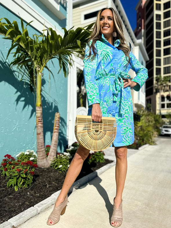 Hampton Beach Bamboo Clutch