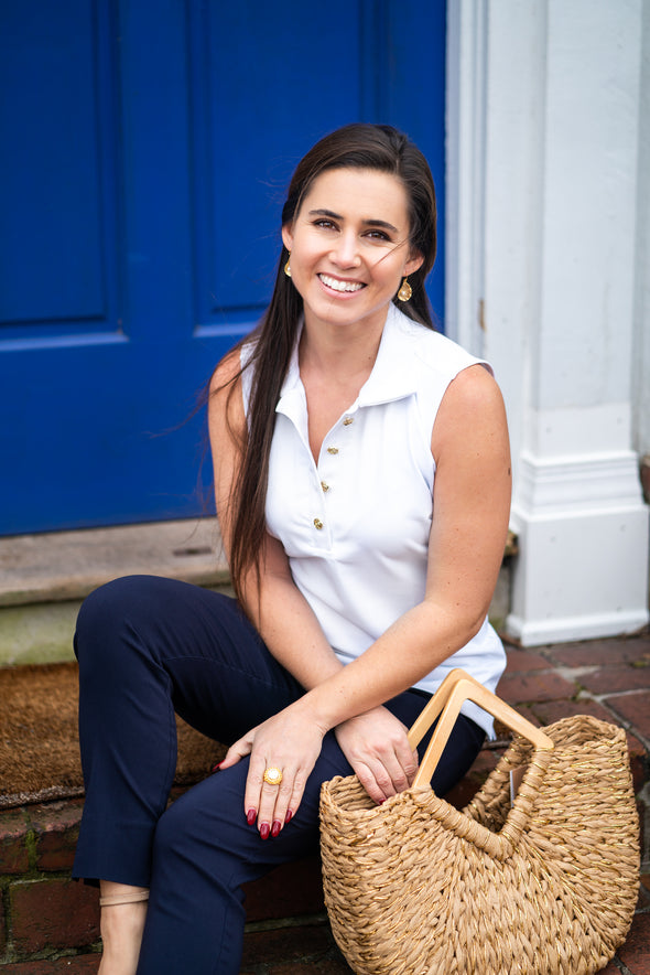 Katherine Way Cypress Polo - White
