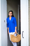 Full body view of the Katherine Way Largo Tunic - Royal