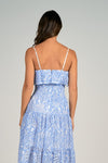 Back view of the Riviera Maxi Dress - Blue