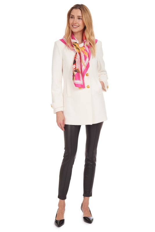 Full body view of the Patty Kim Madison Jacket - Cream