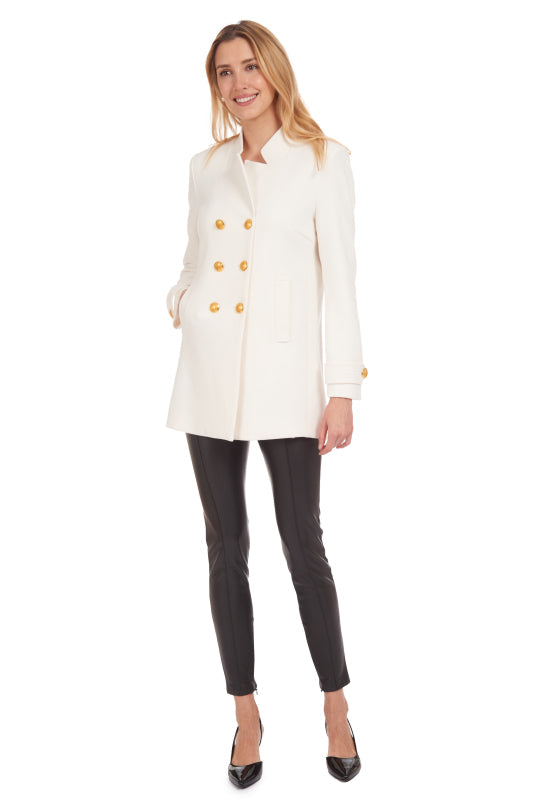 Full body view of the Patty Kim Madison Jacket - Cream