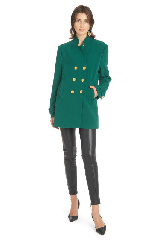 Full body view of the Patty Kim Madison Jacket - Spruce