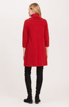 Back view of the Tyler Böe Kim Cowl Dress - Crimson Cotton Cashmere