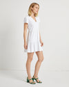 Side view of Jude Connally Gabriella Dress in Grand Links White