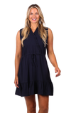 Front view of the Duffield Lane Giselle Dress - Navy